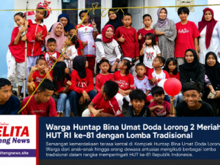Warga Huntap Bina Umat Doda Lorong 2 Meriahkan HUT RI ke-81 dengan Lomba Tradisional