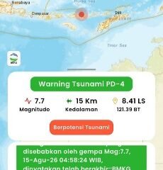 Gempa M7,7 Guncang NTT, BMKG Keluarkan Peringatan Dini Tsunami